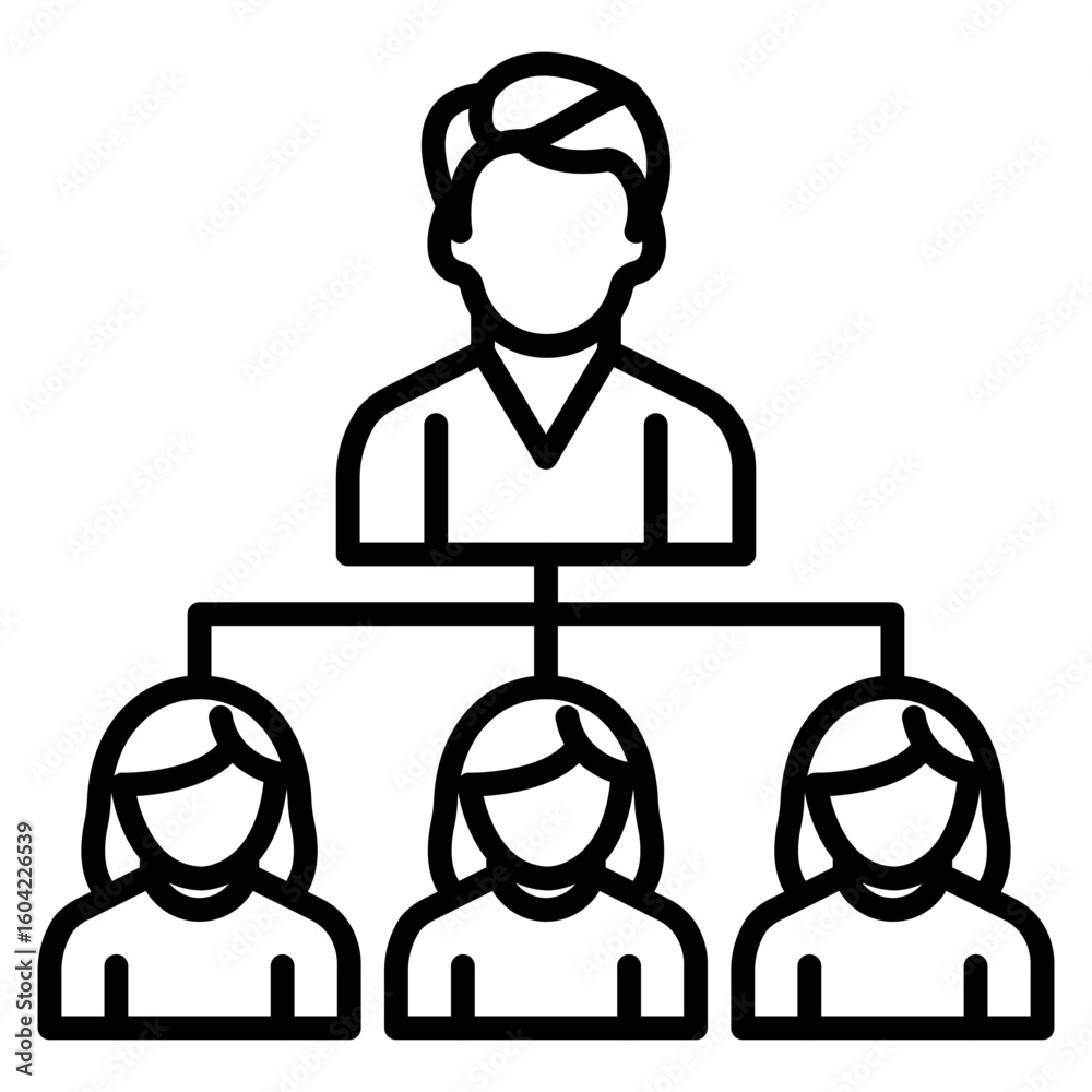 Fototapeta premium Hierarchy Vector Icon