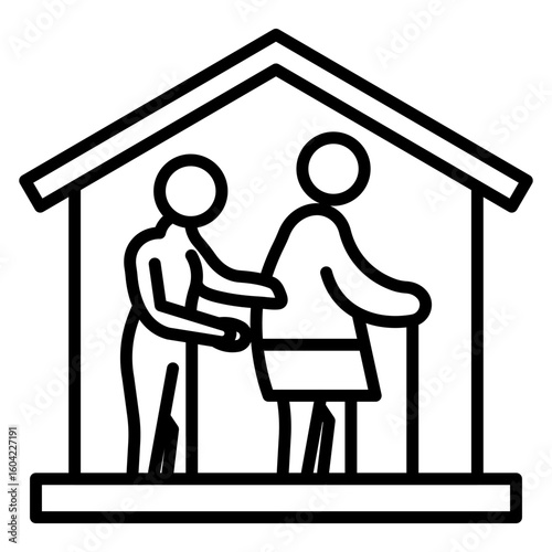 Retirement Home Vector Icon