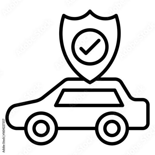 Car Insurance Vector Icon