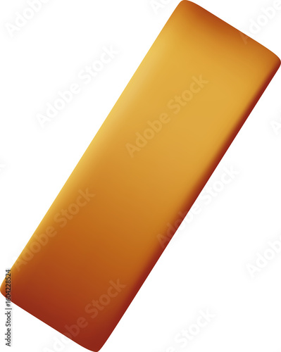 Free Download Shiny 3D Orange Rectangular Object Display - GFXLoad