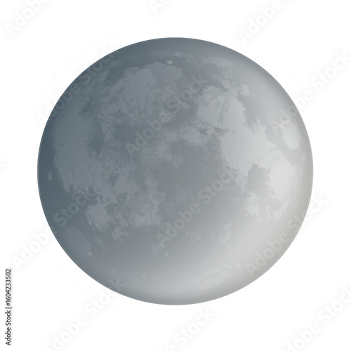 full moon isolated on white, png