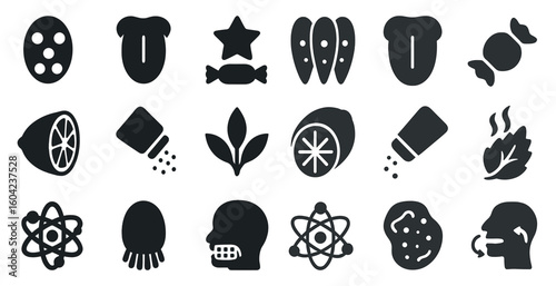 Culinary and cooking solid icons set – filled, food, kitchen essentials symbols