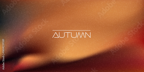 Trendy autumn colored gradient. Abstract blurred texture noise background. Grainy film effect texture gradient template. Vector illustration for your graphic design, banner, poster