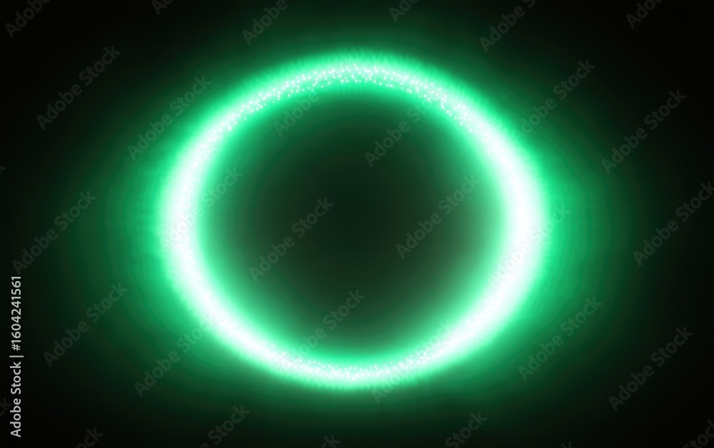 Naklejka premium Emerald Ring Glow with Sparkling Dust on Transparent Background Radiance