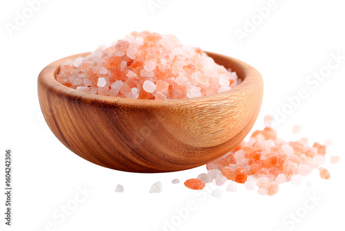 sea salt in a bowl on a white background