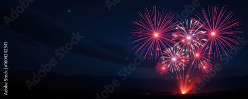 top half of image showing vibrant fireworks against deep night sky