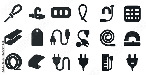 Home appliance solid icons set – kitchen, electric, daily use symbols
