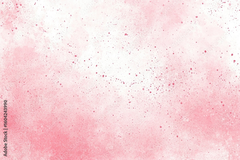 Obraz premium Pink Watercolour Texture with Splatters on White Backdrop Delicate Abstract Design