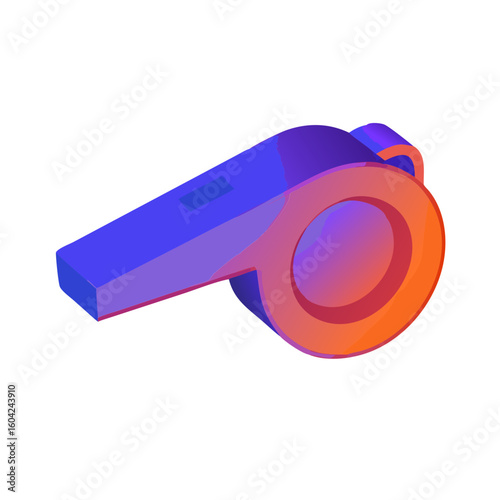 Whistle 3d render icon 