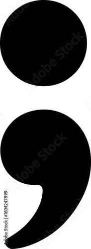 Semicolon vector silhouette design