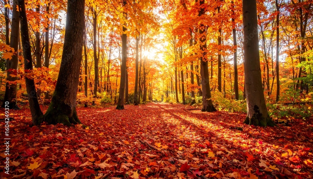 Obraz premium Autumn forest path (7)