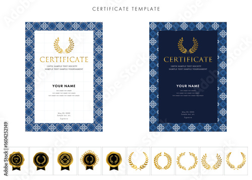 賞状２９２　certificate　award　表彰状　celebration