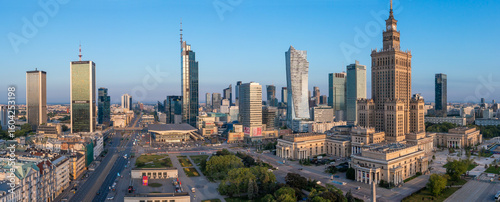 Warszawa, panorama centrum miasta