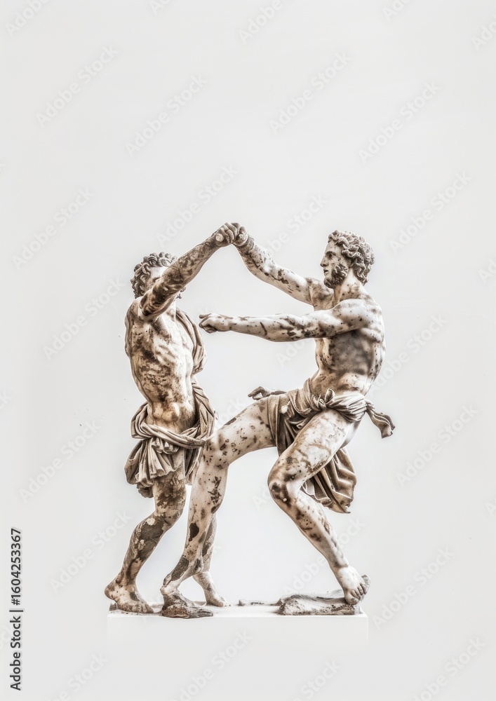 Fototapeta premium Ancient marble statue of wrestlers