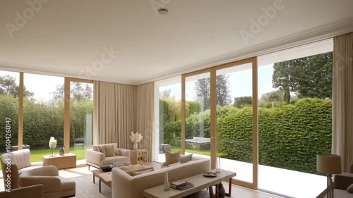 modern living room with fireplace