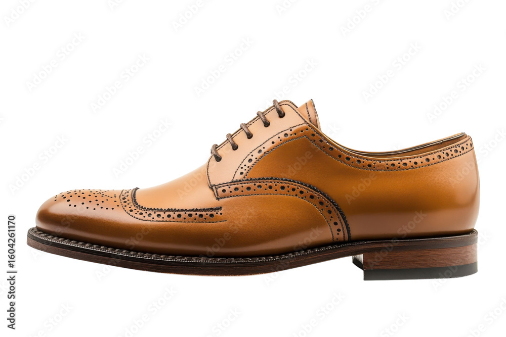 Polished Leather Oxford Brogue Shoe Tan Wingtip Dress Shoes for Men s Style Formal Fashion Footwear