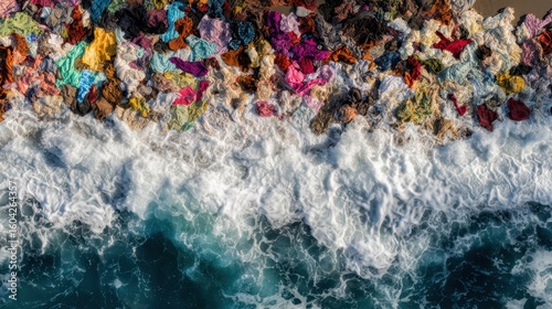 The Vibrant Yet Troubling Scene of Textiles on the Beach Shoreline