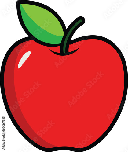 red apple vector illustration