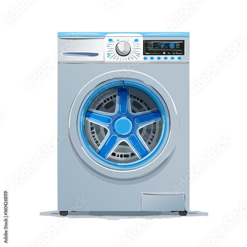 Washing Machine SVG Illustration for Laundry and Home Appliance Designs