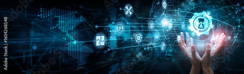 Fotografia Project supervisor holding global network and work-in-progress tracking, task updates automation status timelines collaboration workflow reporting planning visibility productivity