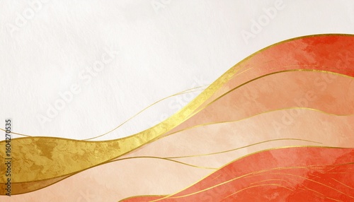 優雅で抽象的な和柄、和風イメージの背景素材