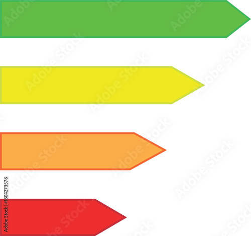 Step by step infographic vector illustration, colored sectors