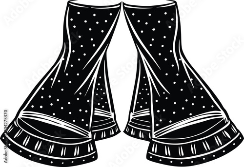 bell bottom pants with platform  shoes