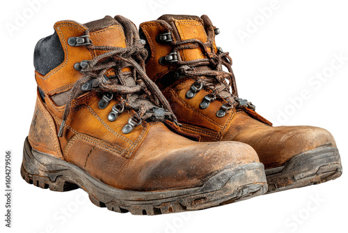 Well worn leather work boots a testament to endurance craftsmanship and the journey Quality rugged