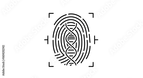 Unlock your genetic identity with this modern DNA fingerprint design element