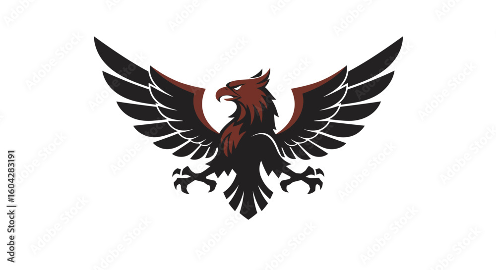 Fototapeta premium Bold eagle emblem design ready for your sports team or business logo with strong graphic style