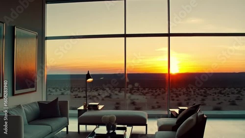 lounge chairs at sunset