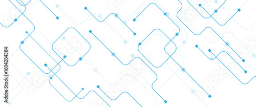 Vector technology background with crossed lines and dots. circuit board network connection.
