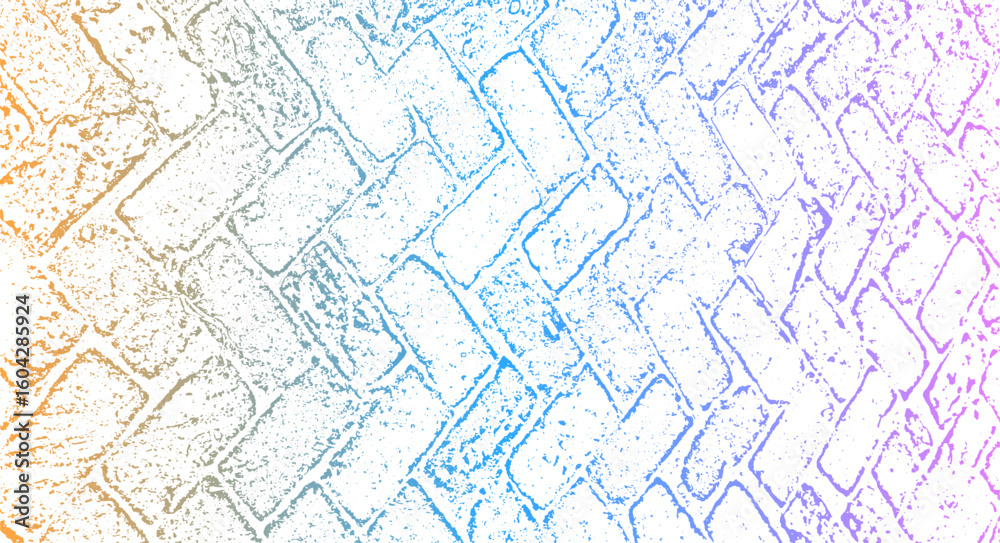 Fototapeta premium Gradient Herringbone Brick Texture, Abstract Herringbone brickwork texture with a linear hand-drawn style pattern design for house construction project,