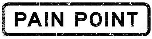 Grunge black pain point word square rubber seal stamp on white background