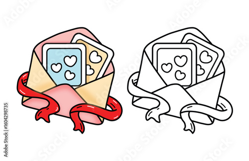 Cozy Love Coloring Page, Cute and Cozy, Bold and Easy, Fun Romantic, Hygge-Inspired Designs, Valentine's Day, Romance Illustrations, Self-love, Victor Illustration, Easy Coloring, hand-drawn,