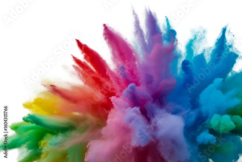 Vibrant colorful powder explosion Holi