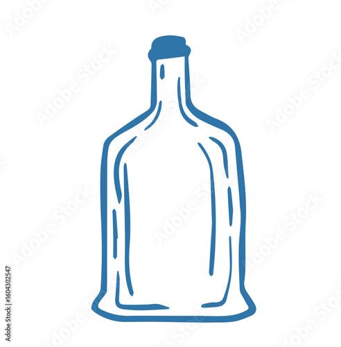 Collection of hand-drawn line sketches with different types of mocktails