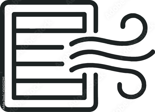 Air Conditioning Vent Icon - Symbolizing Cooling, Ventilation, and Airflow