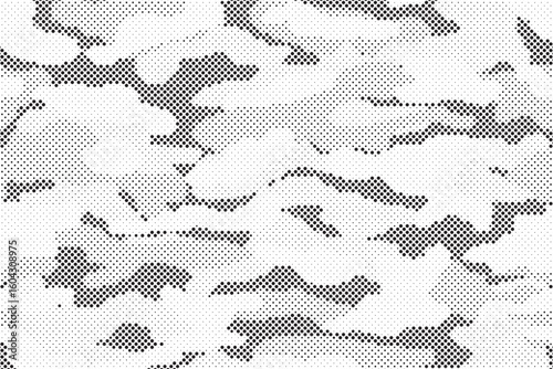 Abstract halftone background. Military camouflage effect dot seamless pattern texture. Dotted background as design element.