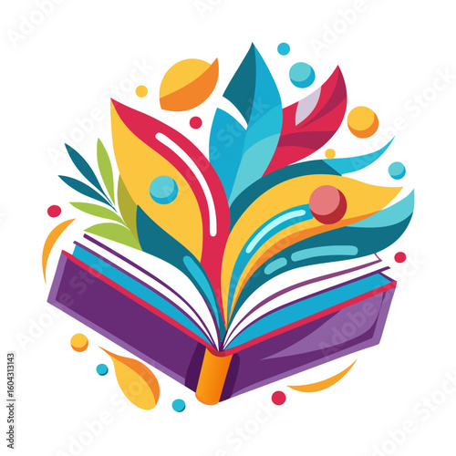 book with flowers
