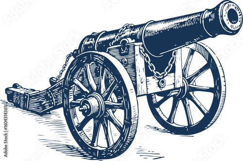 Vintage Cannon Engraving