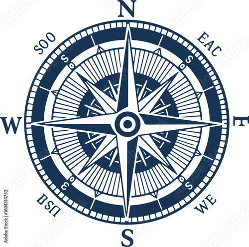 Vintage Compass Rose