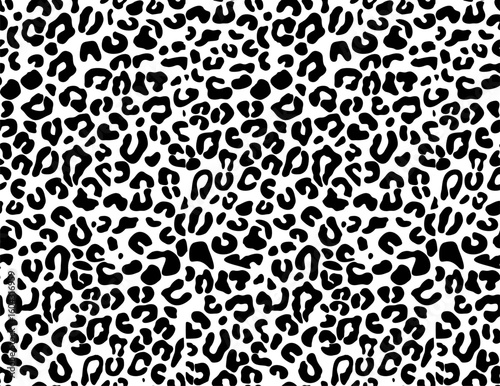 leopard animal skin seamless pattern, vector illustration