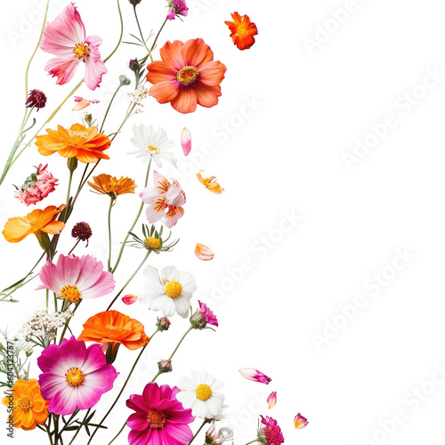 Wallpaper Mural Vibrant floral arrangement cascading down, featuring various colors Torontodigital.ca