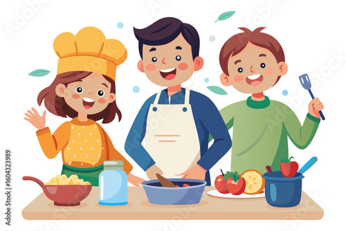 Ideal for educational content, parenting blogs, recipe books, and family-themed advertisements.