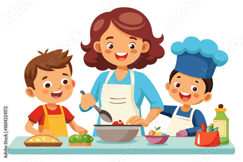 Ideal for educational content, parenting blogs, recipe books, and family-themed advertisements.