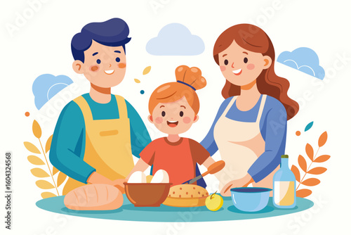 Ideal for educational content, parenting blogs, recipe books, and family-themed advertisements.