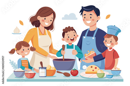 Ideal for educational content, parenting blogs, recipe books, and family-themed advertisements.