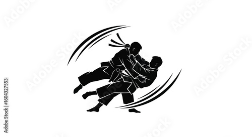 Judo Throwing Technique Illustration