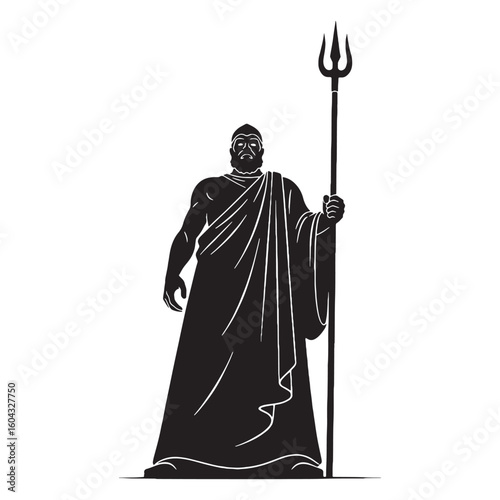 Gloomy Hades black vector asset, a truly modern digital image for diverse uses – Hades silhouette – Hades Vector – Silhouette of Hades – Greek god silhouette


